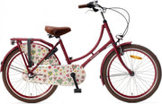 Supersuper Omafiets N3 Kinderfiets - 22 inch - 3 versnellingen - Rood