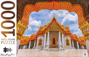 Puzzel - 1000 stukjes - Marble Temple - Thailand - Hinkler