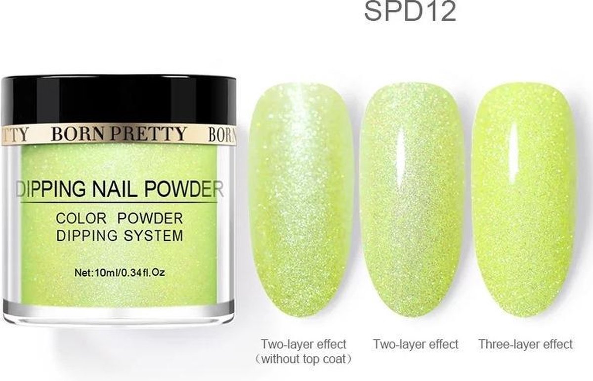 Born Pretty Shelly Colour powder| Willow Flower|SPD12| Glitter dipping nagel poeder