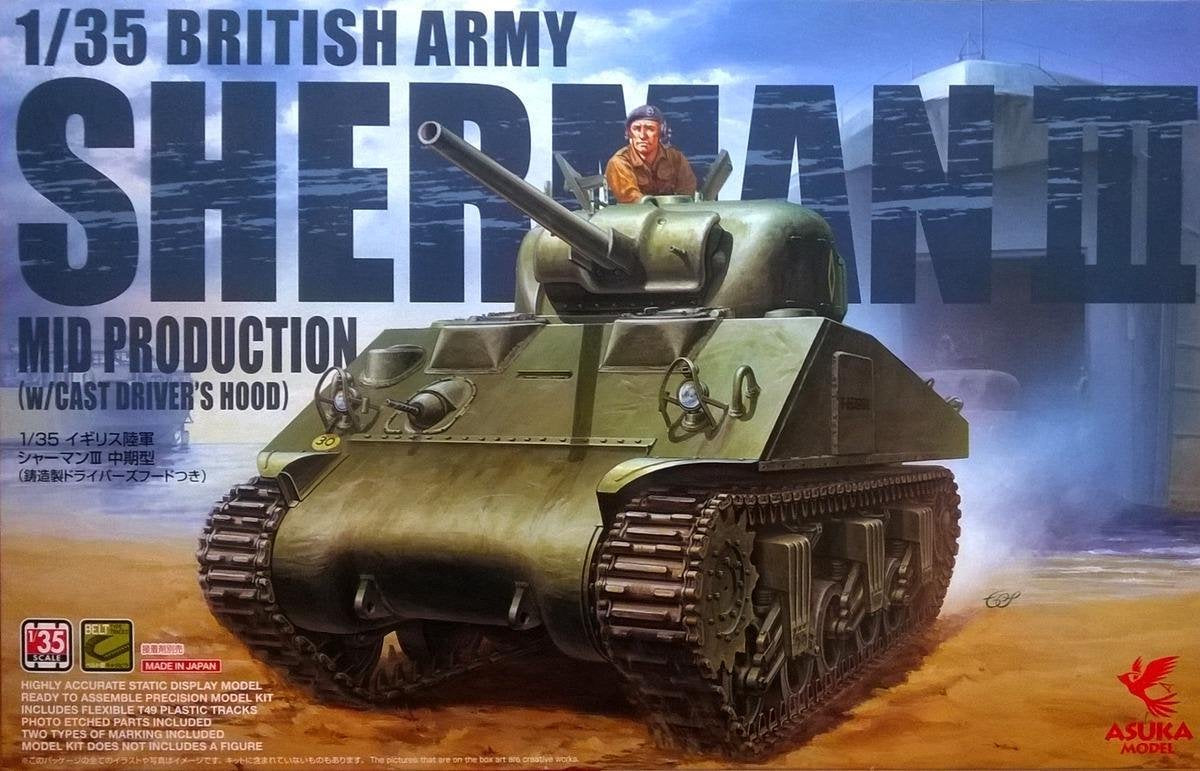 Asuka Sherman III Mid Production (W/Cast Driver's Hood)  + Amma by Mig lijm