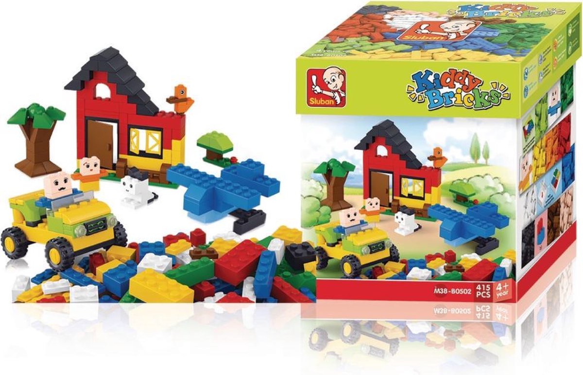 Sluban Kiddy Bricks - Basis Bouwstenen 415 stuks M38-B0502Sluban
