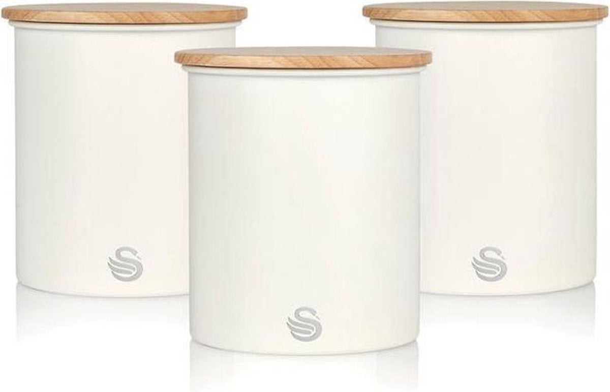 Swan Nordic Opbergblikken Set van 3 - Wit