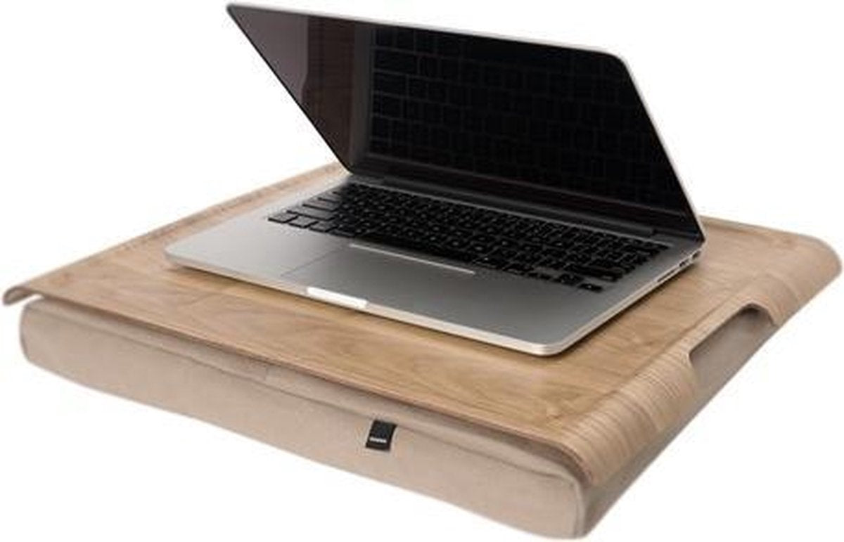 Bosign Laptray/schoottafel Nature en Camel houten bovenblad - 46 x 38 x 6