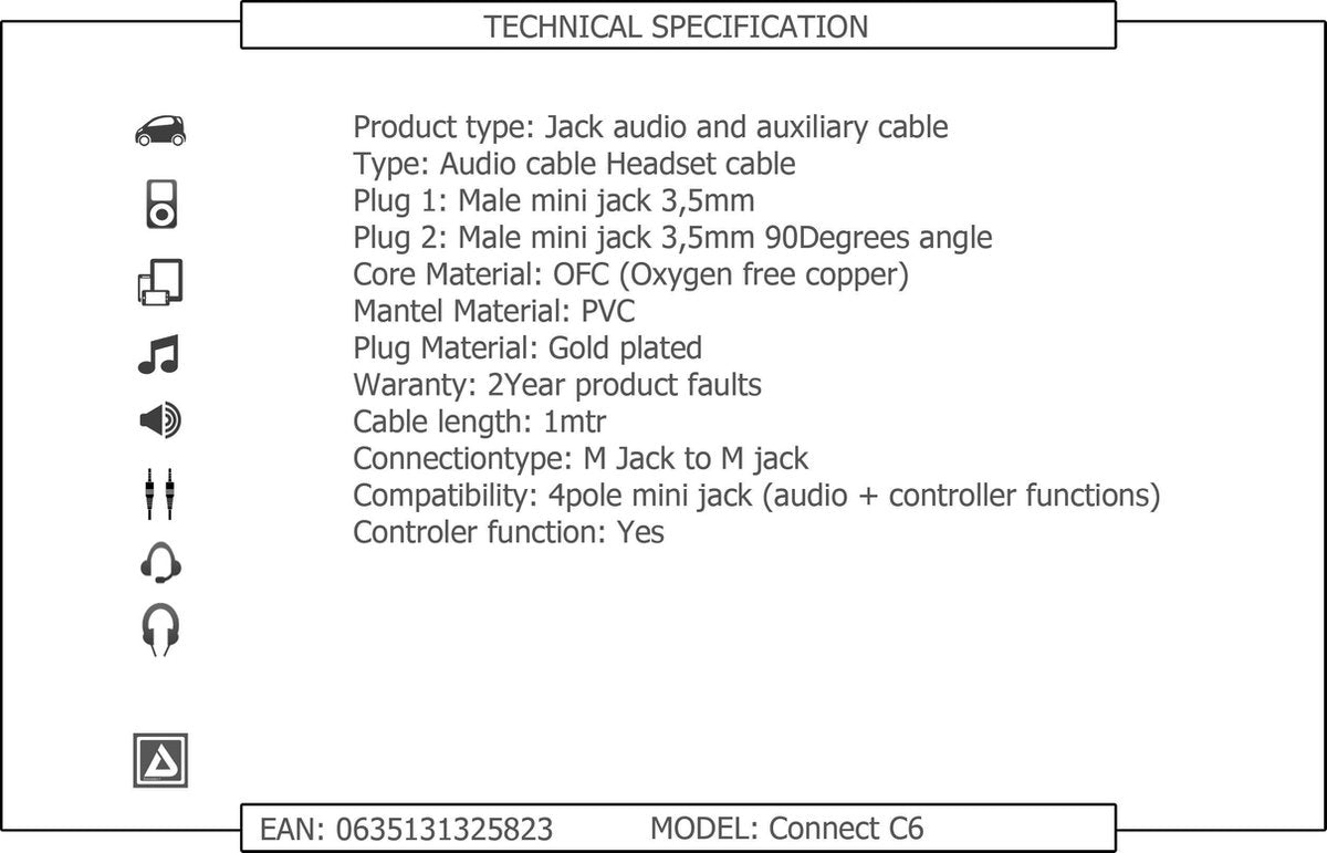 Audio kabel  Aux kabel  3