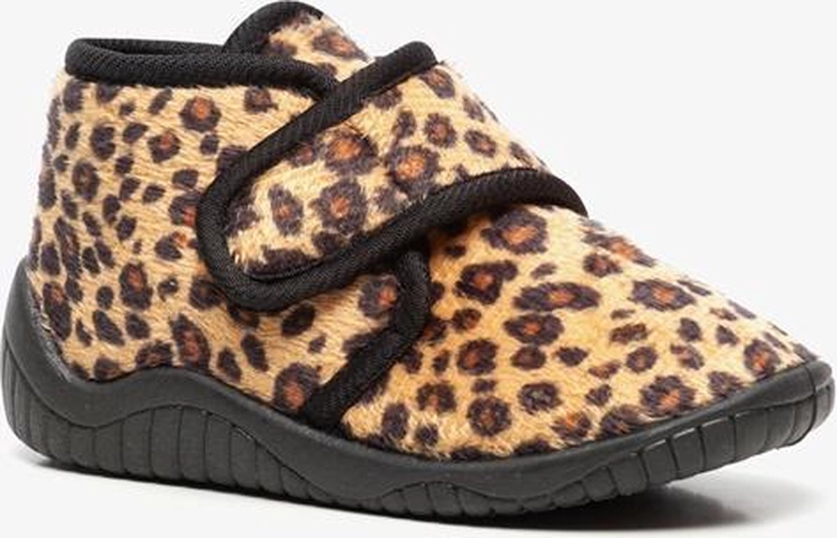 Thu!s kinder pantoffels met luipaardprint - Bruin - Maat 27