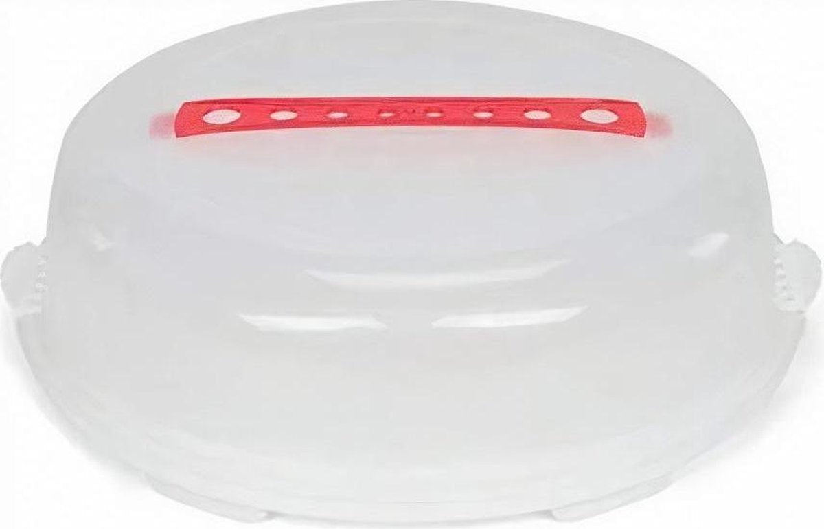 Medina Taartdoos 36 X 11 Cm Transaparant/Rood