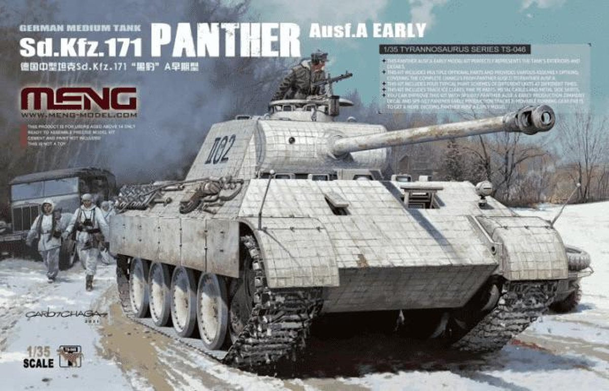 1:35 MENG TS046 German Medium Tank Sd.Kfz. 171 Panther Ausf. A Plastic kit