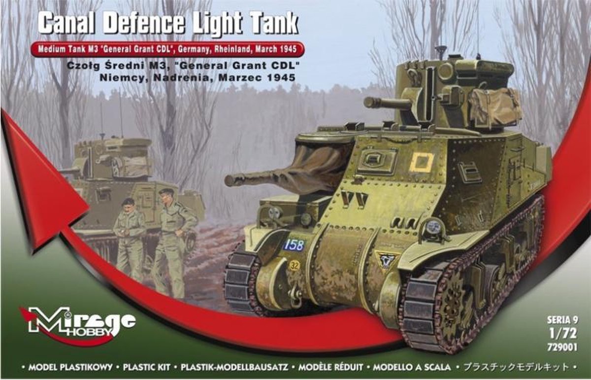 Mirage | 729001 | Canal Defence Light Tank M3 Grant CDL | 1:72