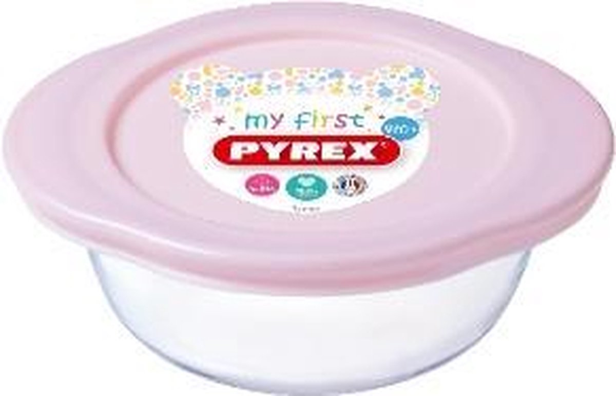 My First Pyrex Voedselcontainer Rond - Borosilicaatglas - 350 ml - Transparant