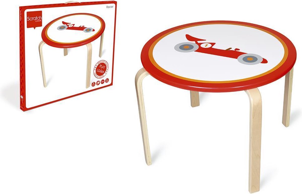 Scratch Deco: Tafel Rond Auto Racer