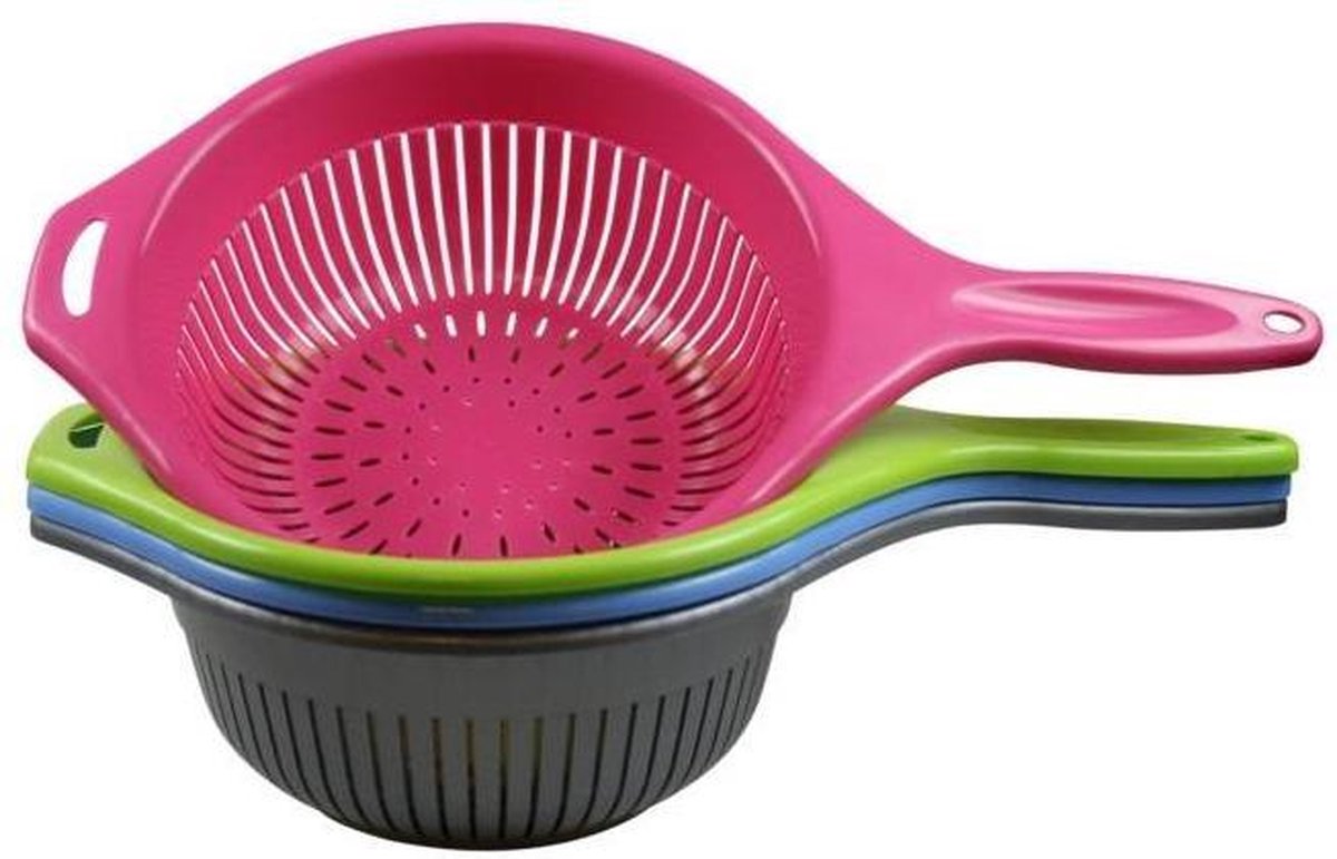Vergiet Met Handvat 24 cm / Kleur (prijs per stuk)