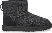UGG - Dames Snowboots Classic Mini Sparkle Graffiti - Zwart - Maat 41