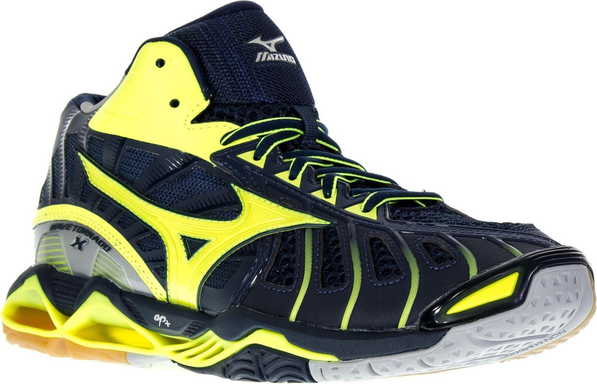 Mizuno Wave Tornado X Sportschoenen - Maat 40.5 - Unisex - blauw/geel