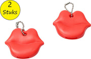 Sleutel Cover Rode Lippen 2 Stuks – Sleutelhoes – Rood