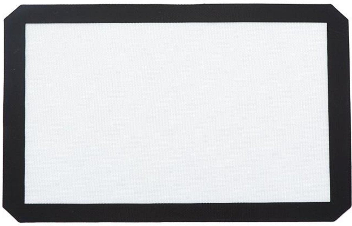 KELERINO. Siliconen Bakmat 40x30 cm - Herbruikbaar - Anti-slip - Vaatwasserbestendig - Ovenmat - Deegmat - Zwart