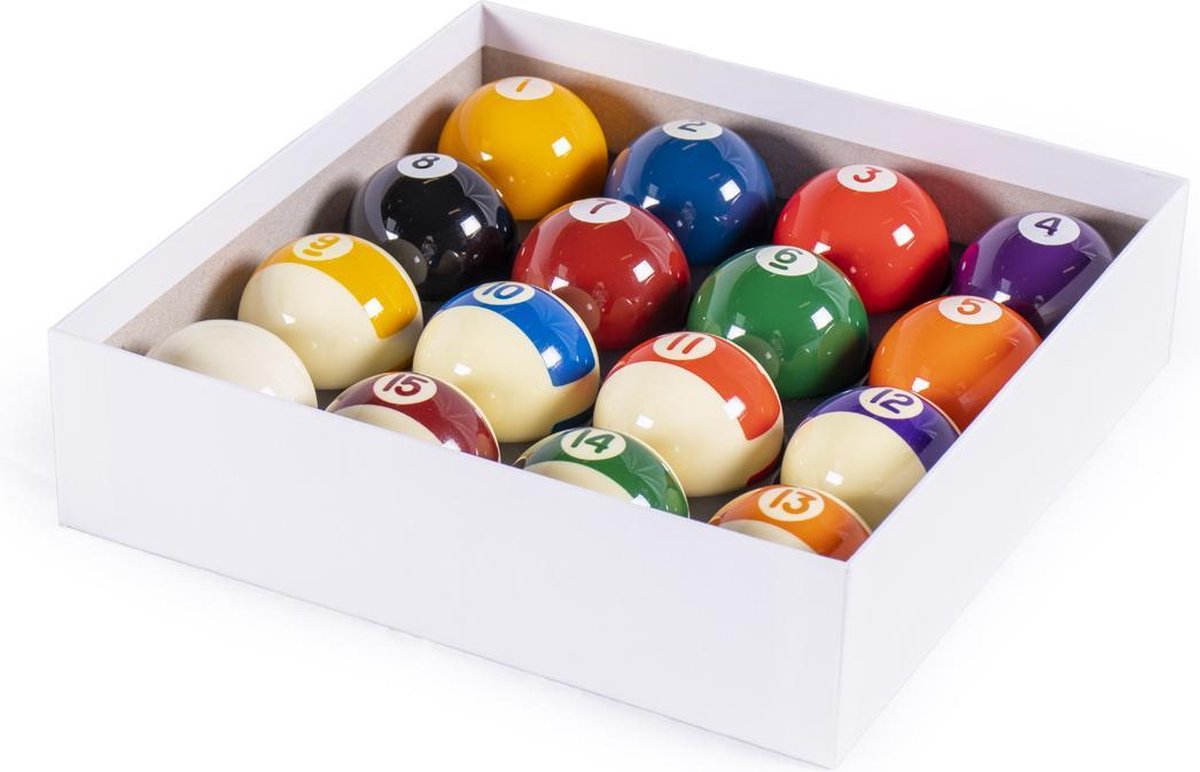 Heemskerk Poolballen voor kleine pooltafels - officiële kleuren - 48