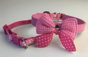 Hondenhalsbanden Leer - 2 Stuks - Roze  - 27 tot 33 CM Halsbreedte