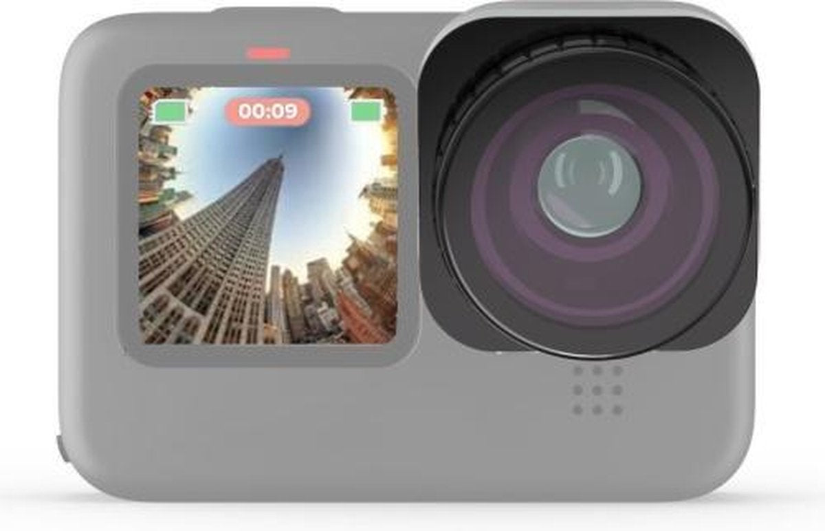 JSR Square Super Wide Angle Fisheye-lens voor GoPro HERO9 Black (Black)