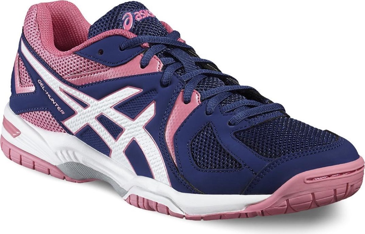 Asics Gel-Hunter 3 Indoorschoenen Dames  Sportschoenen - Maat 37.5 - Vrouwen - blauw/roze/wit