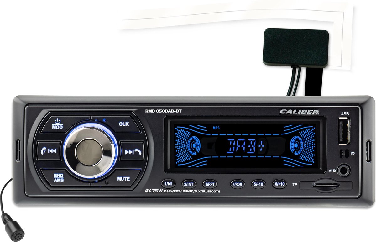 Caliber RMD050DAB-BT - Autoradio met DAB+ en bluetooth - Zwart