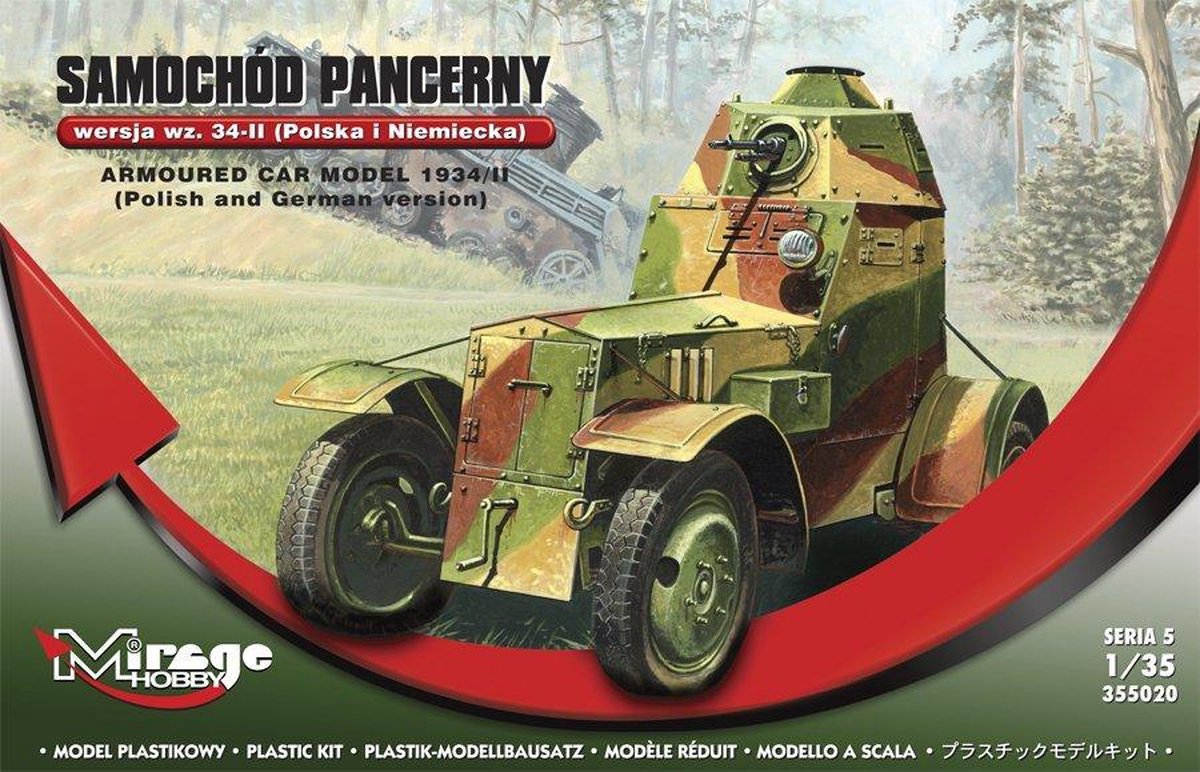 Mirage  Armoured Car Model 1934/II (Samochód Pancerny wz.34) + Ammo by Mig lijm