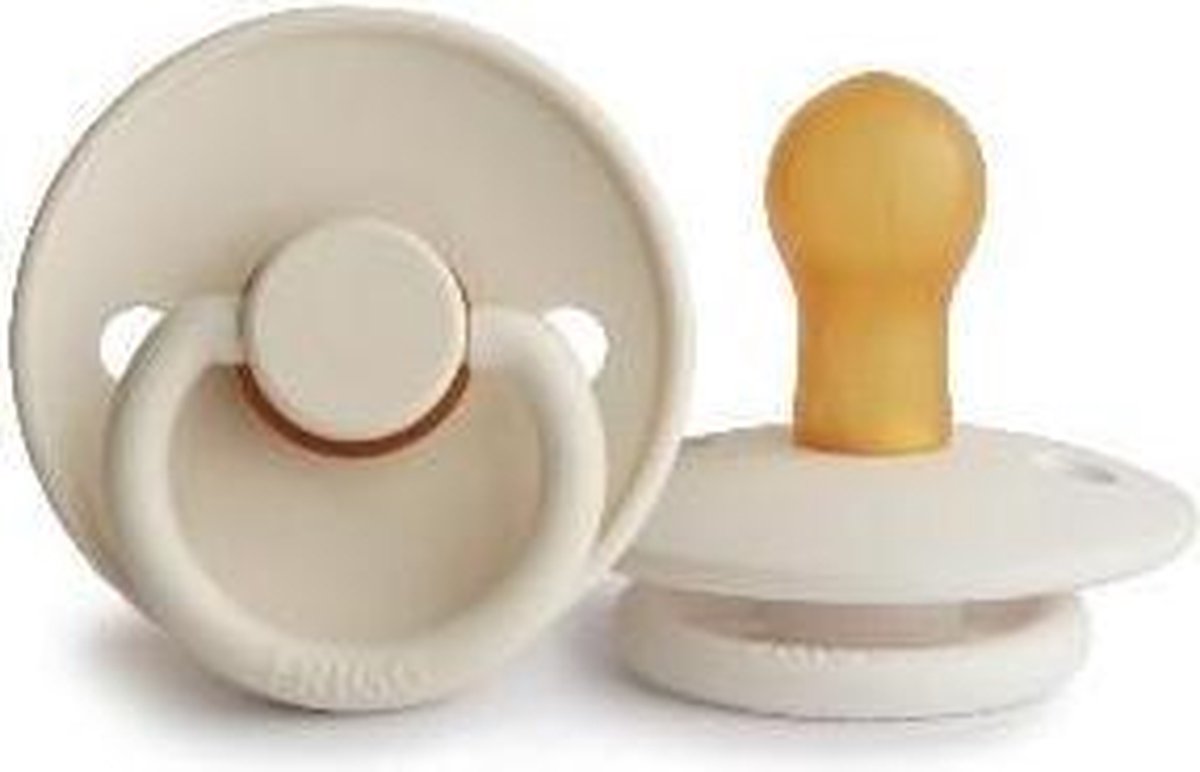 FRIGG Fopspeen maat 1 - 0-6 maanden - Cream - Natuurrubber