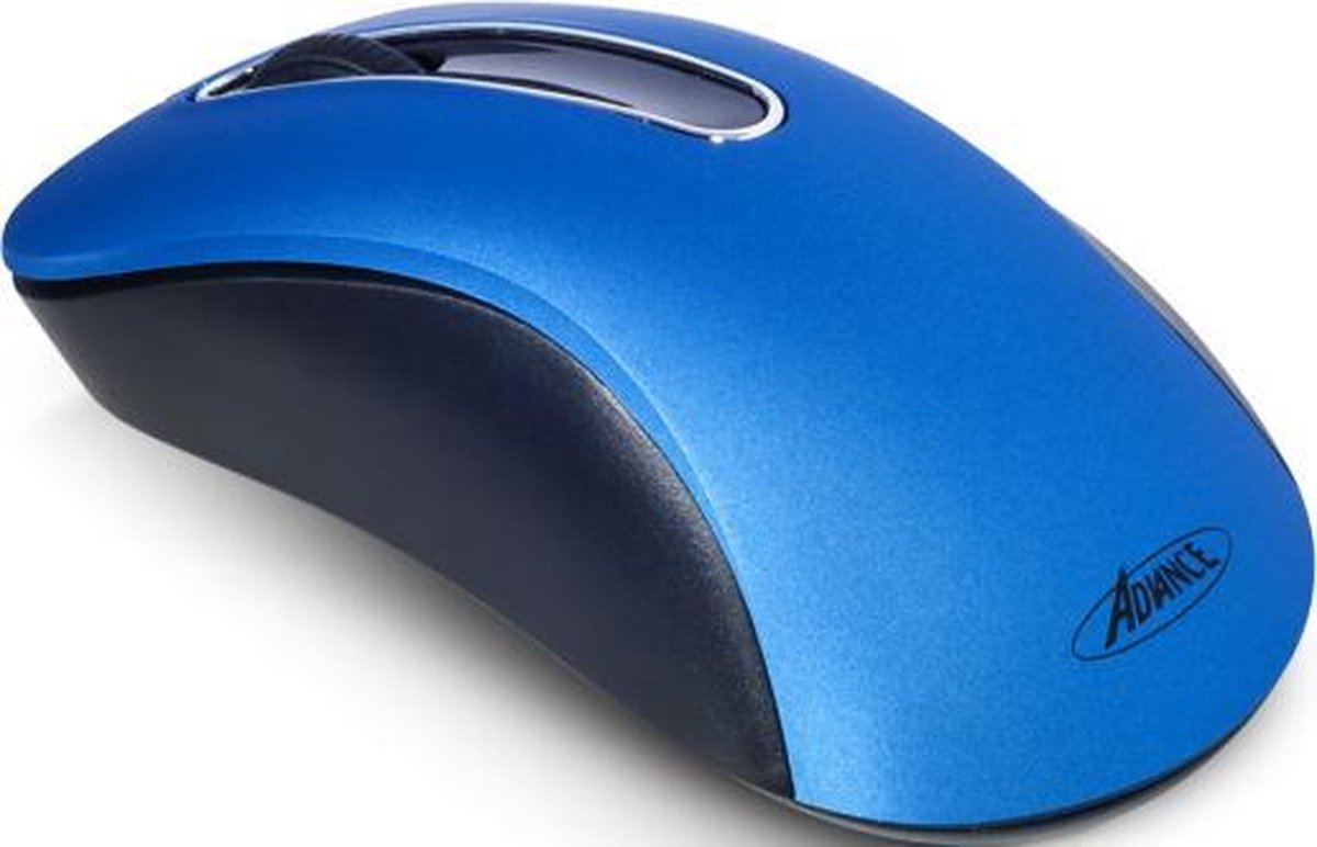 Advance Shape 3D Wireless Optical Mouse 1600 DPI Blue