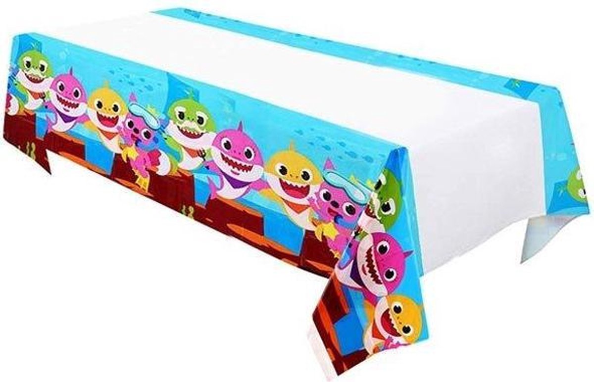 Tafelkleed Baby Shark origineel 108 cm x 180 cm Marvel - Baby Shark tafelkleed - tafelkleed haai