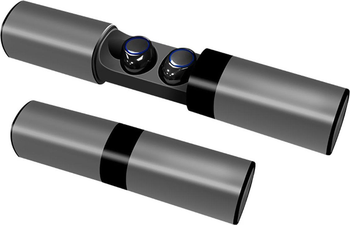 QY Bluetooth In-Ear TWS - Volledig Draadloze Oordopjes Met Oplaadcase - Grijs