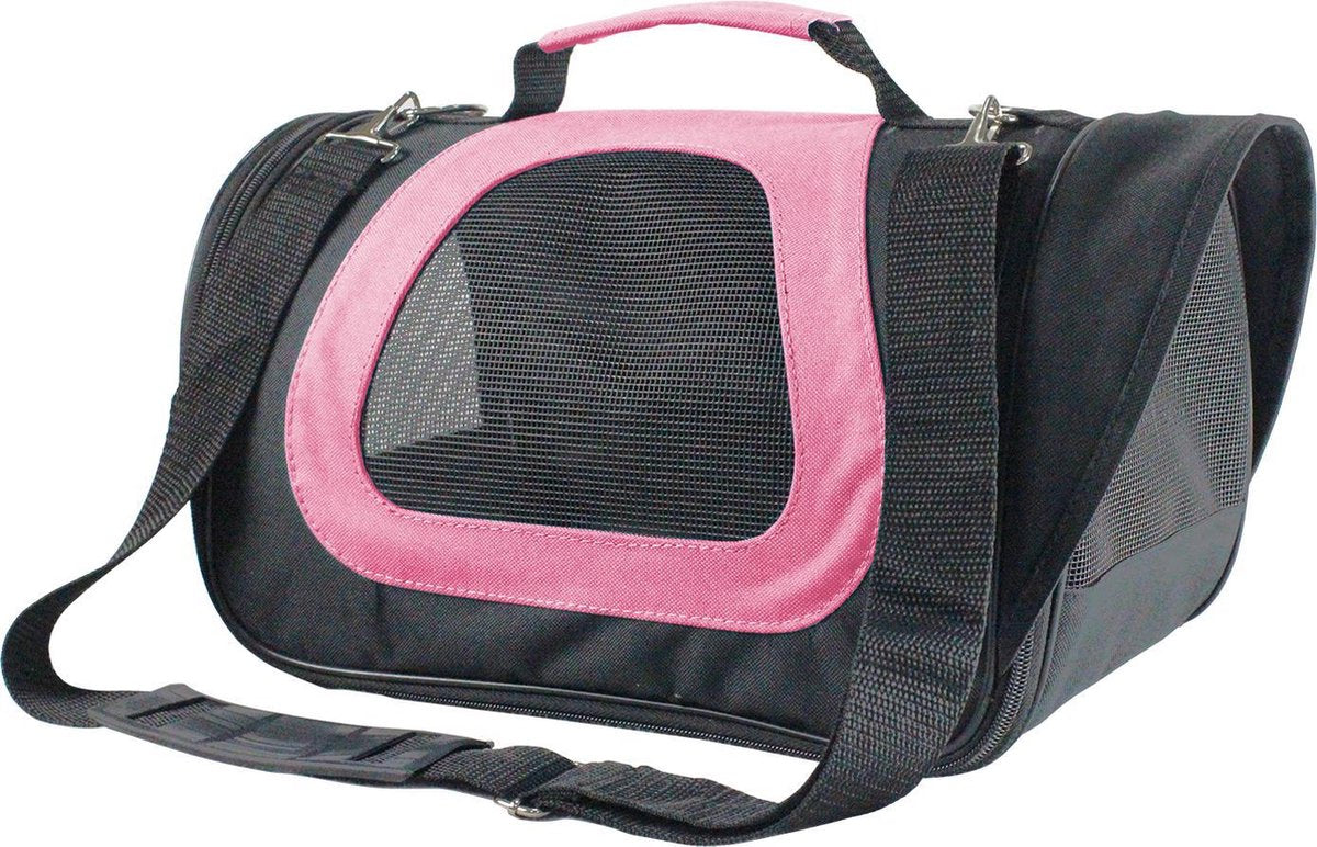 Nobleza 41JOH - Rugzak voor Huisdieren - Transport tas - Dieren draagtas - L34 x B21 x H22 cm - S- Roze