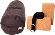 Zenzes PRO ECO bolster met yogariem en 2 yogablokken - antraciet