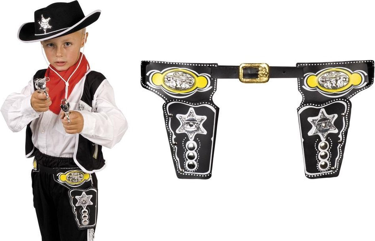 12 stuks: Cowboyholster dubbel Deputy