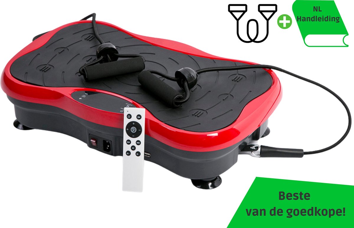 Discision Trilplaat Fitness - NL Handleding - Weerstandbanden - Bluetooth - Rood