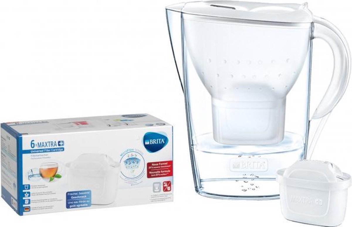 BRITA fill&enjoy Marella Cool Waterfilterkan - 7 maxtra+ filters - Wit