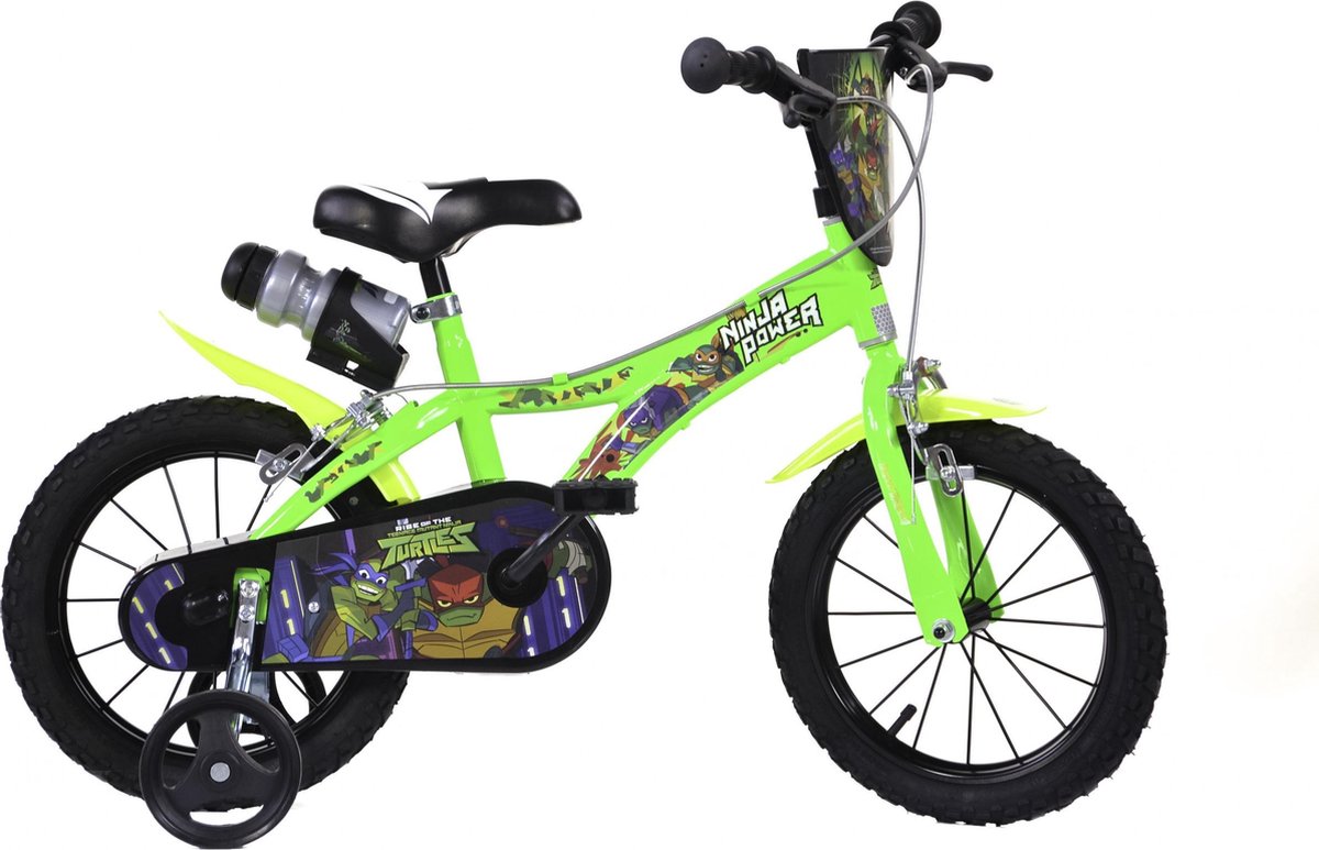 Dino Ninja Turtles - Kinderfiets - Unisex - Groen - 16