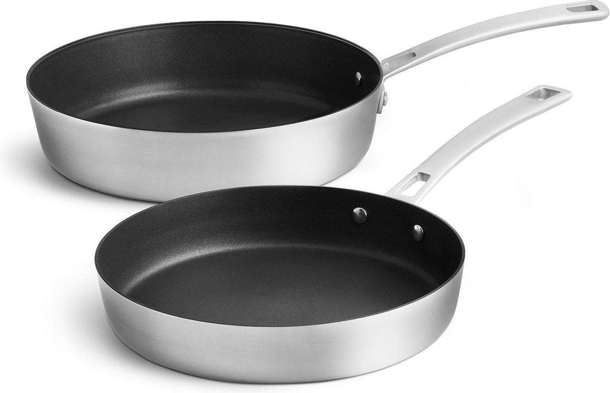 Tri-Ply Koekenpan Roestvrij Staal - Set 2-delig