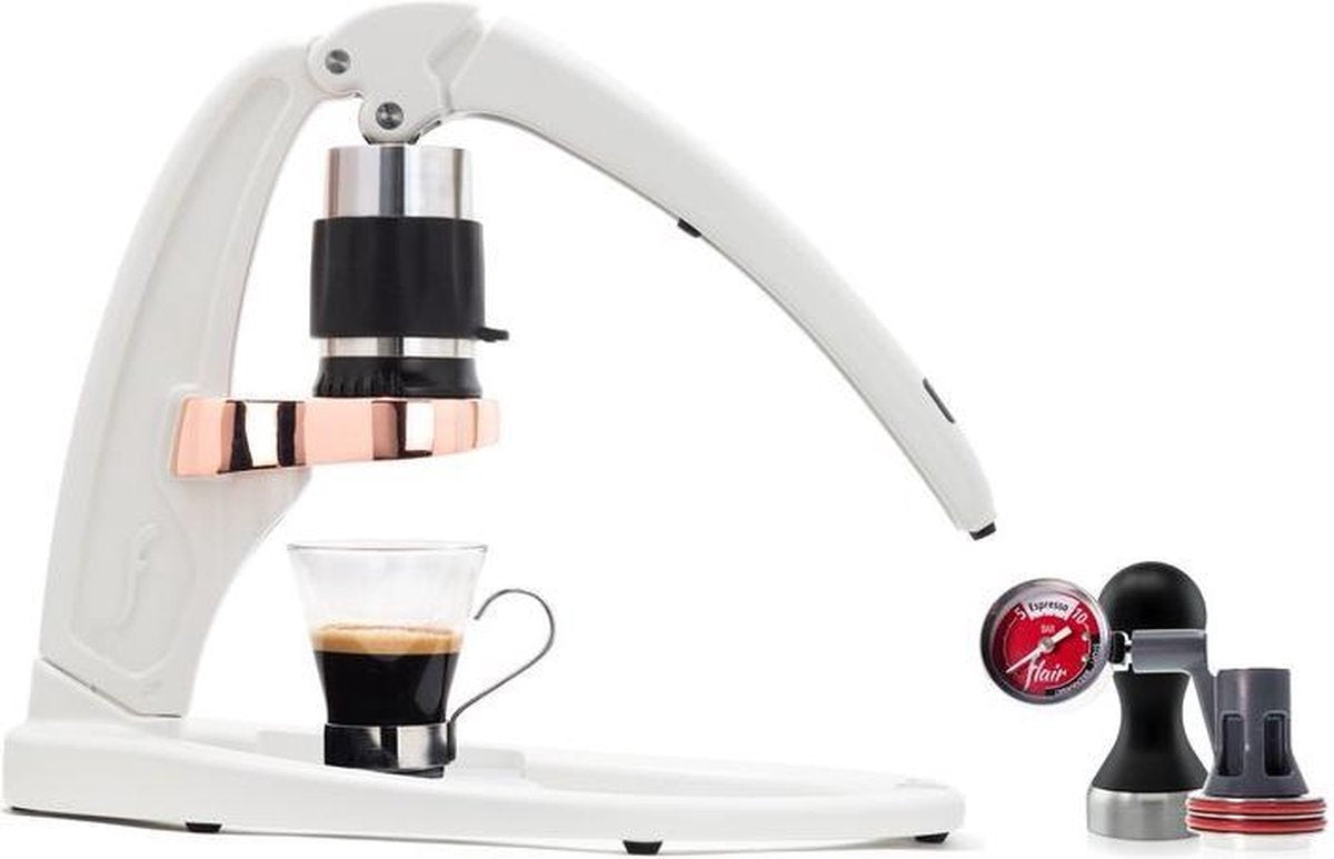 Flair Espresso Toestel Signature White (met Pressure Kit)