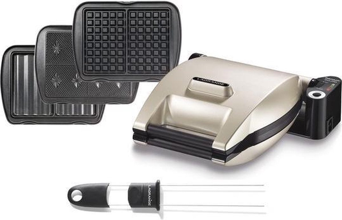 LAGRANGE Premium Gaufres wafelijzer 4 wafel(s) Champagne 1200 W