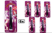 6x Zweepje met mini penis handvat