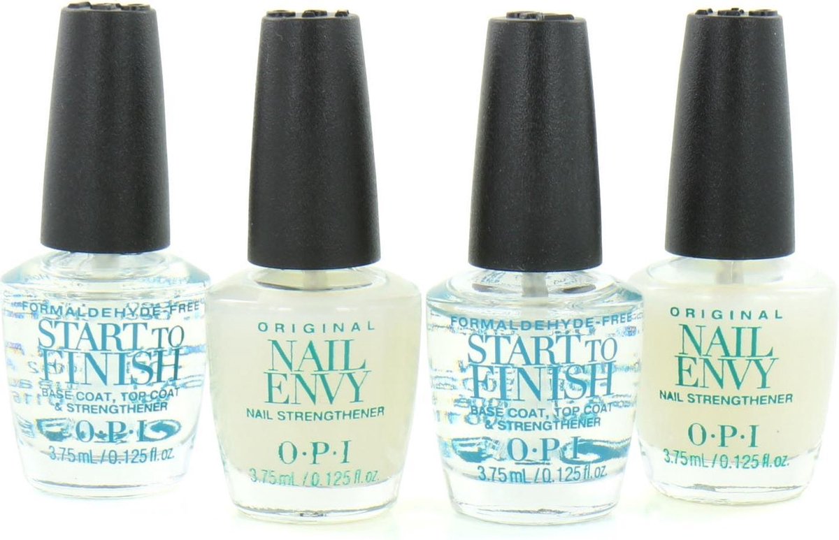 O.P.I Mini Nail Envy Strenghtener + Start To Finish Nagellak - 4 x 3