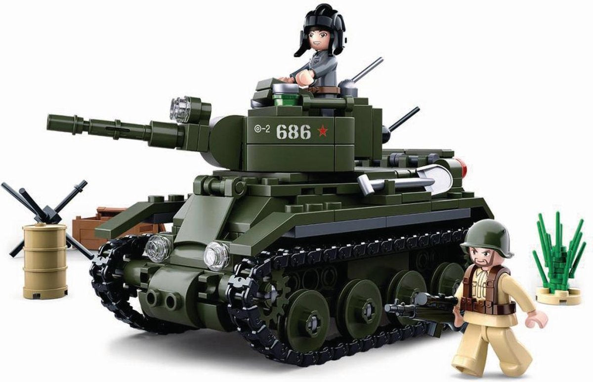 Sluban M38-B0686 Building Blocks Wwii Serie Bt-7 Allied Cavalry Tank