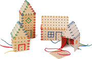 Small Foot - Houten Huisjes Rijgset