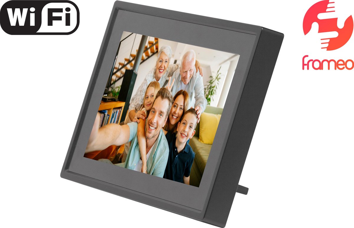 Denver PFF-711 Black - Digitale Fotolijst - Fotokader - 7 inch - IPS touchscreen - met Frameo software - Zwart
