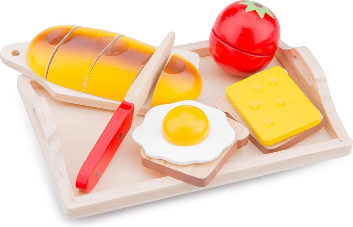 New Classic Toys - Speelgoed Snijset - Ontbijt op Dienblad