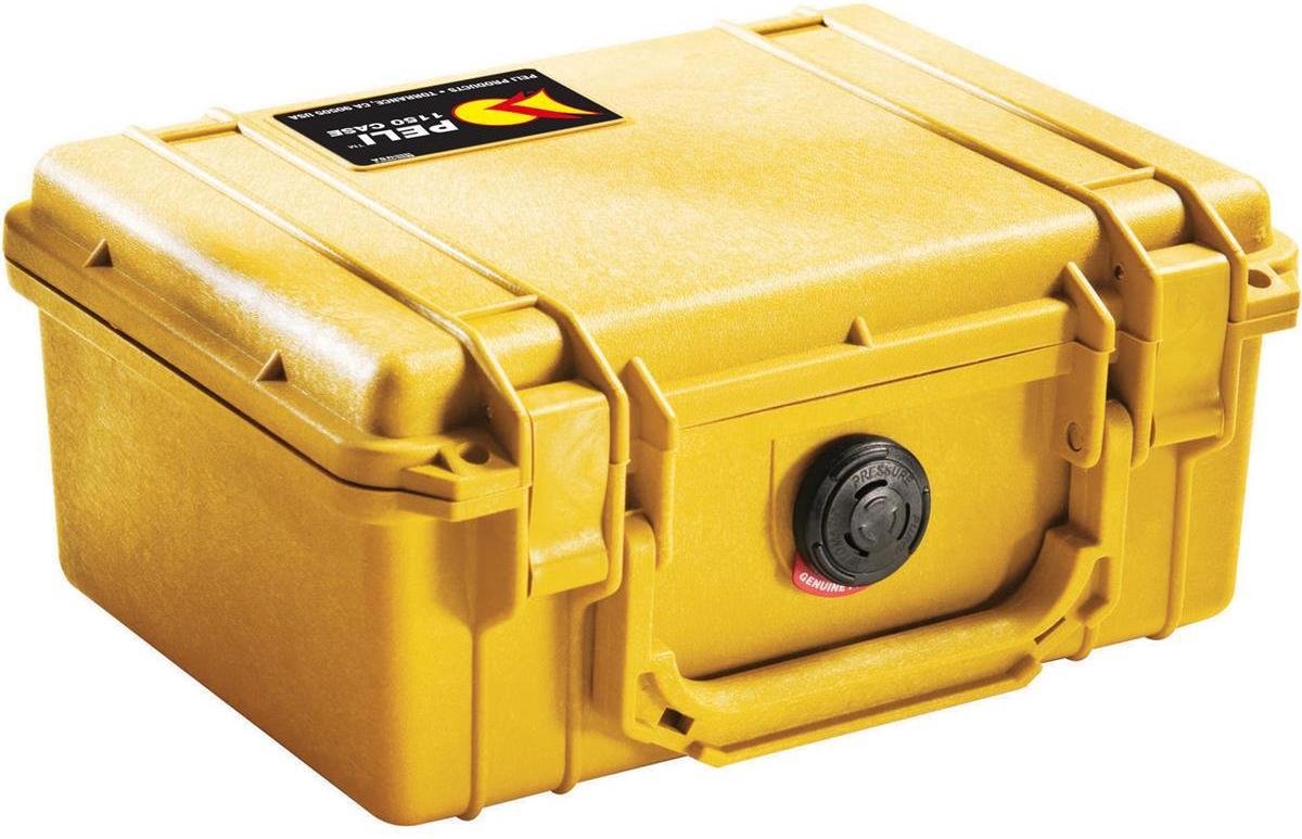 Peli 1150 Waterdichte Camerakoffer Geel met Foam Interieur