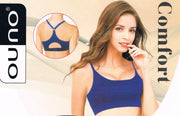 Comfort sport BH Ouno Donker blauw verstelbaar S/M