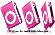 Mini MP3 speler met in-ear koptelefoon Roze