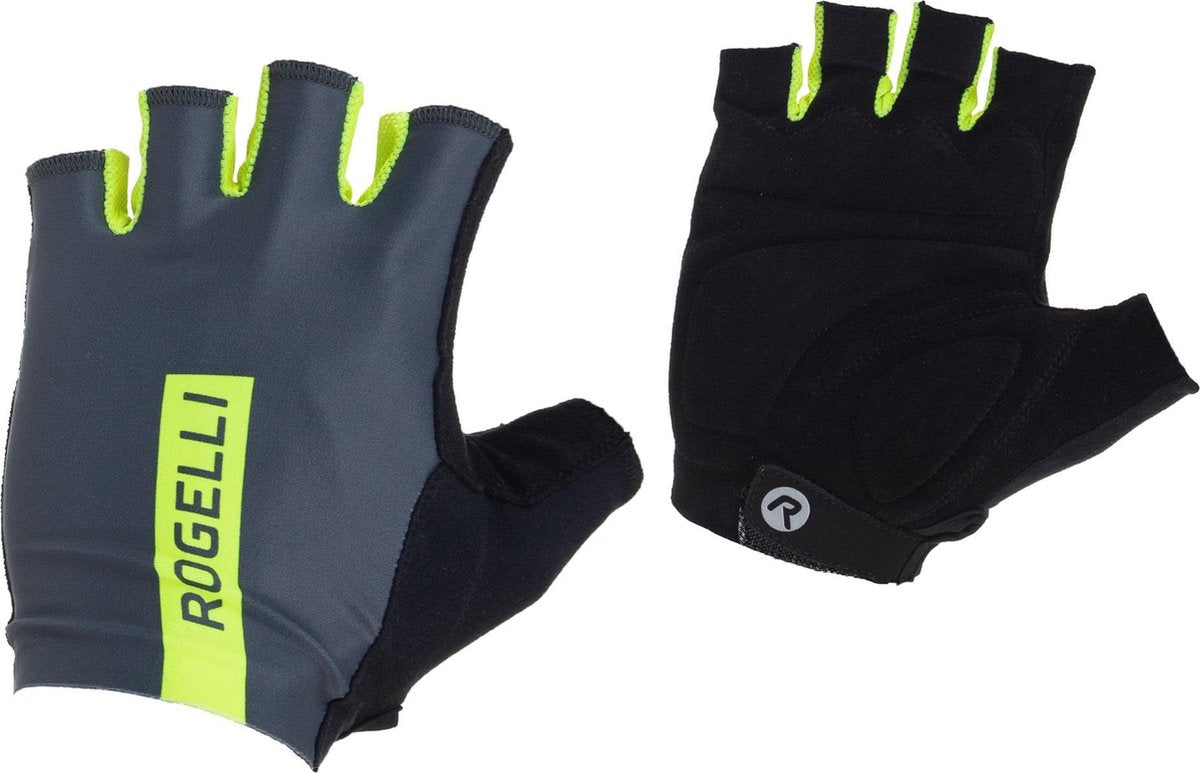 Rogelli Pace Fietshandschoenen - Unisex - grijs/zwart/groen