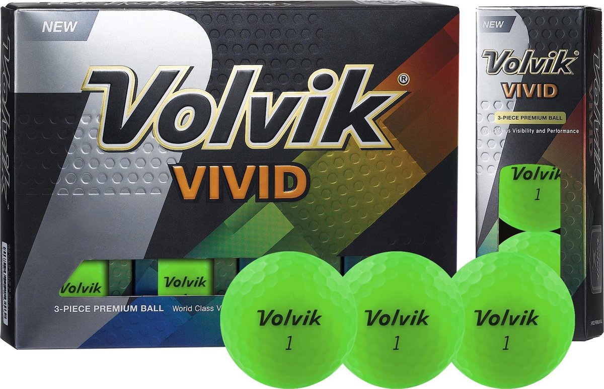 Volvik - Vivid golfbal - 12 pack - groen