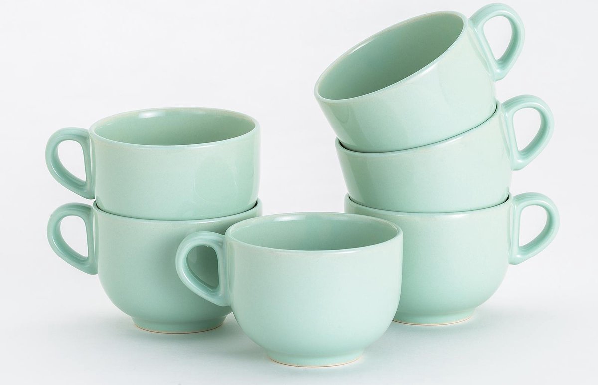 Lite-Body Soepkommen 11 cm - Set van 6 stuks - 400 ml - Mint groen